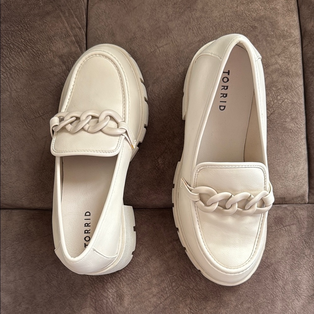 Torrid Chunky Loafers with Chain Detail